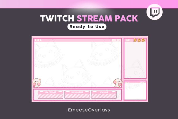 Download Twitch Stream Package Cute Overlays - Stream Collection