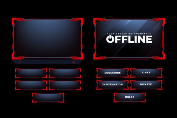 Download Digital Live Streaming Overlay Vector - Stream Collection