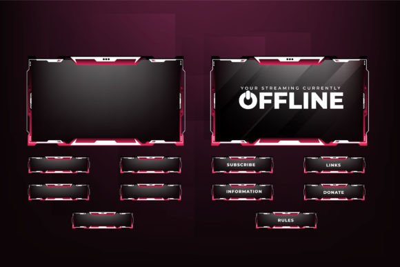 Download Futuristic Live Streaming Overlay Vector - Stream Collection