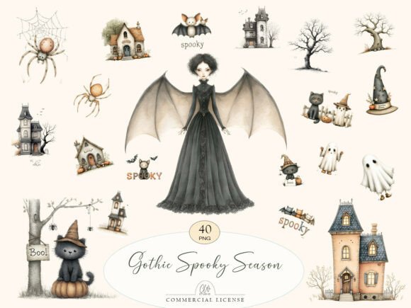 Download Gothic Spooky Season Clipart - Premium Resources
