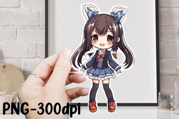 Download Cute Anime Girl Sticker Sublimation - Sticker Collection